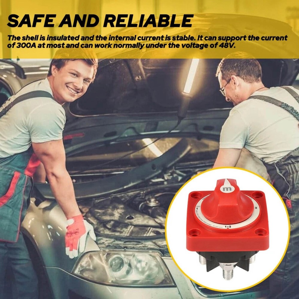 For Boat Marine Electrical Systems 300A Dual Battery Selector Switch 4 Position