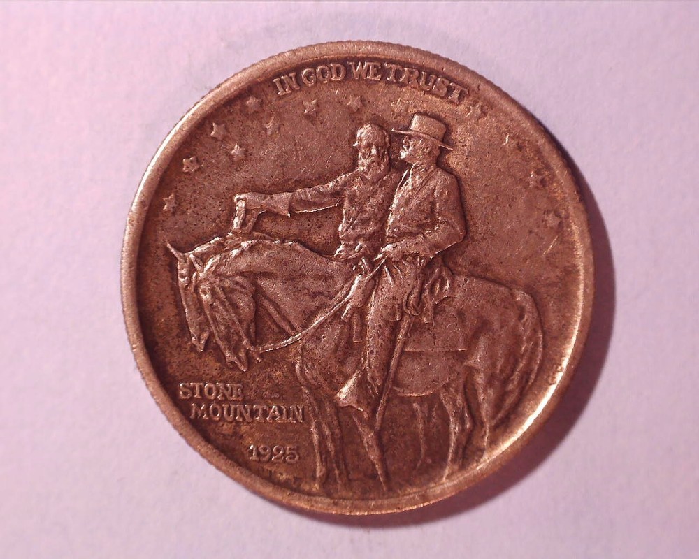 1925 Stone Mountain Silver Half Dollar   XF+ **128-6