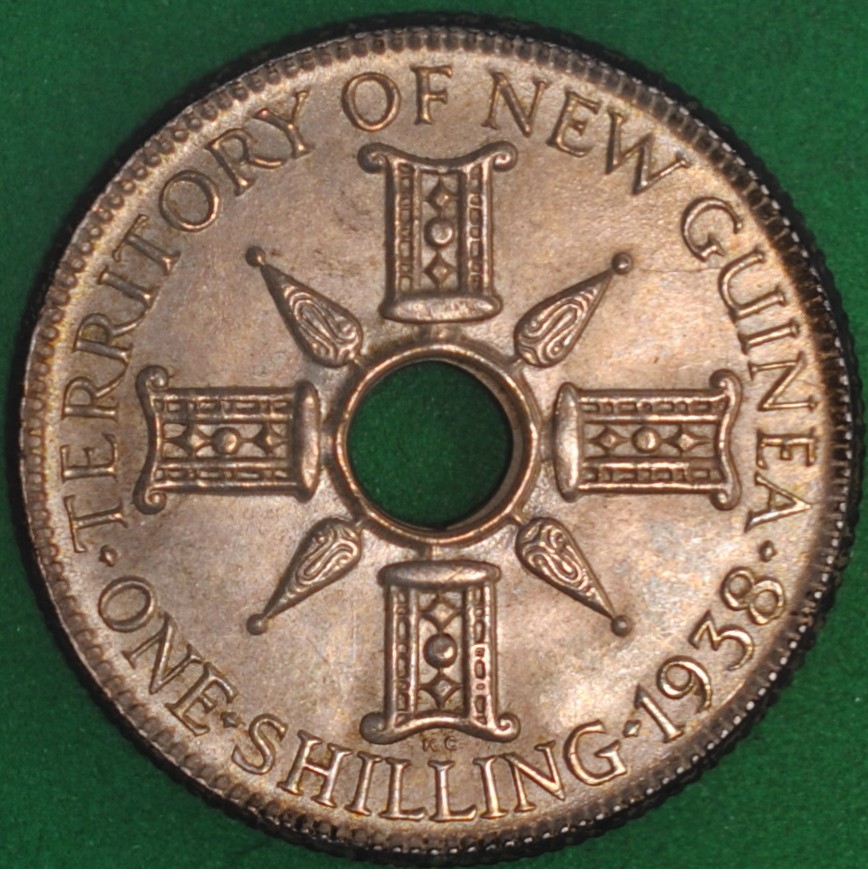 1938 New Guinea Shilling UNC