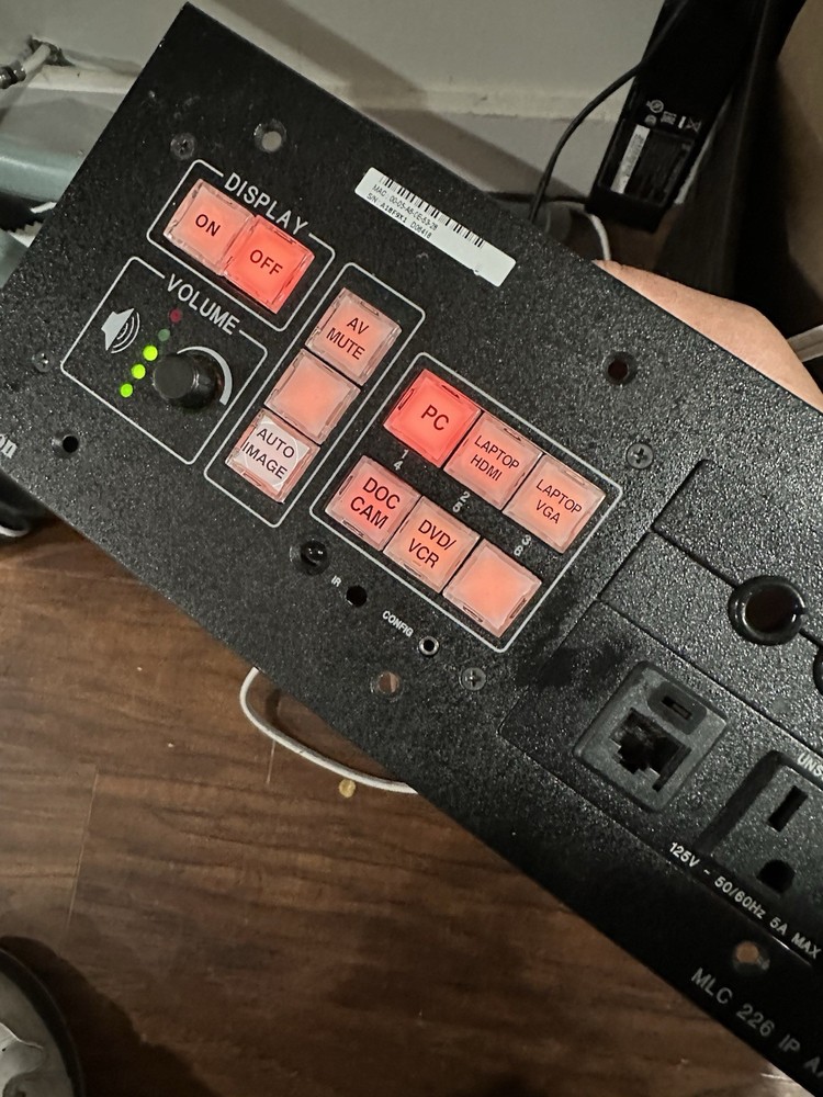 Extron Media Link MLC 226 IP AAP Secondary Control Panel