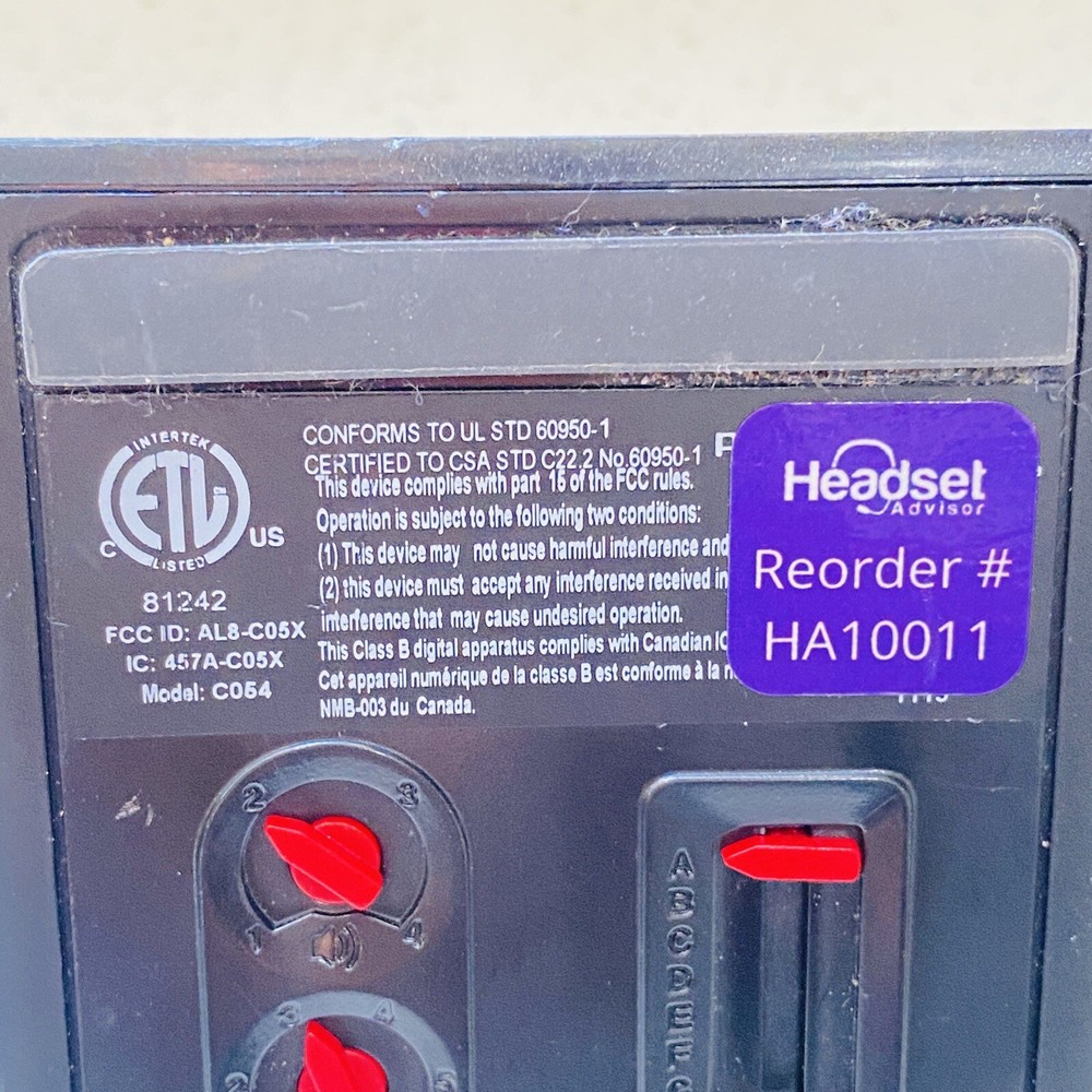 Plantronics C054A Base Station Dect 6.0 System Works - BASE ONLY