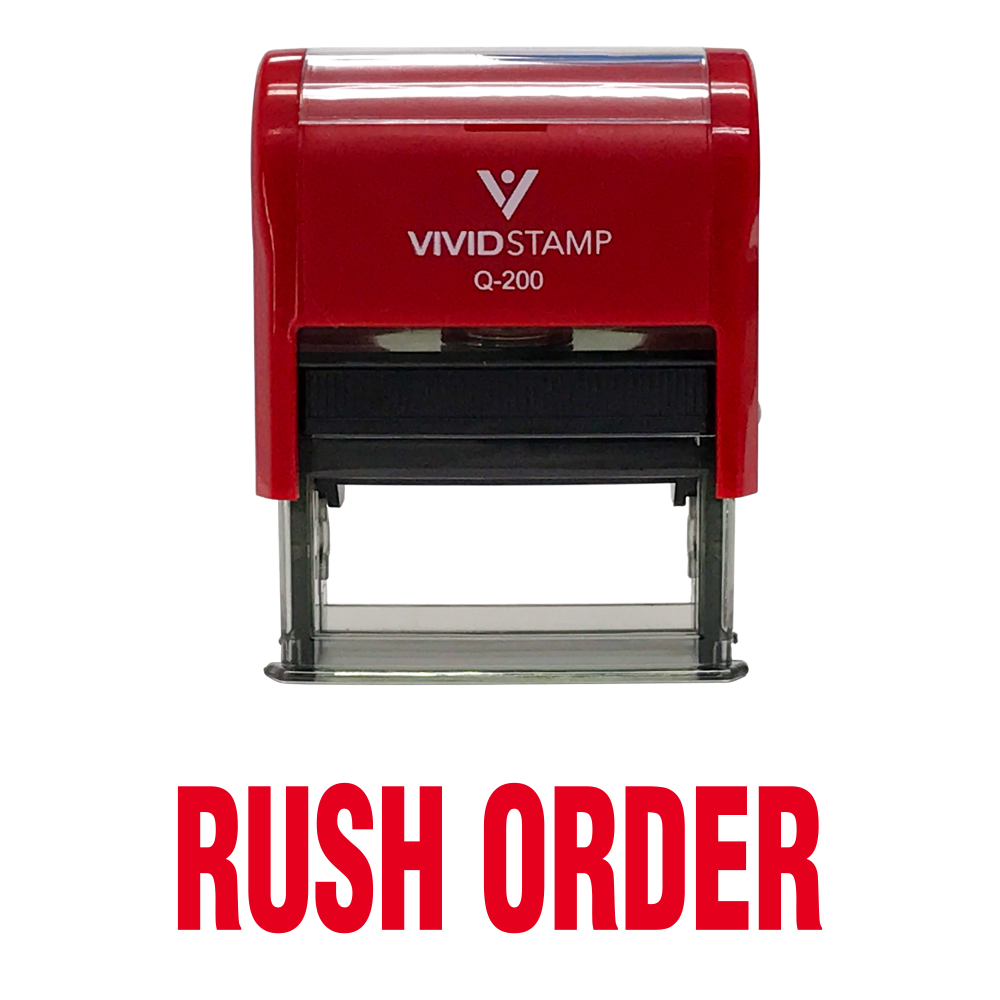 Rush Order Self Inking Rubber Stamp (Red Ink) - Medium (9/16" X 1-1/2")
