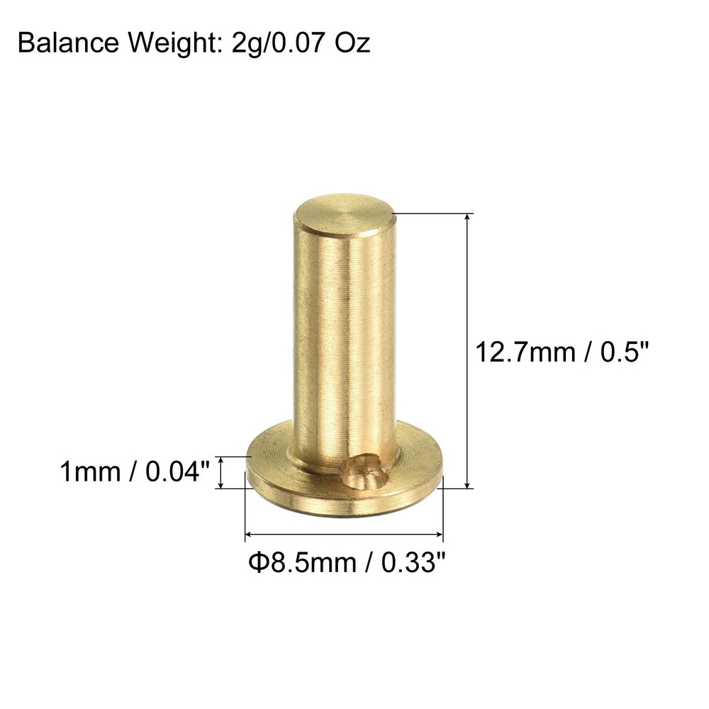 2g Golf Brass Tip Weights, 3pcs 12.7x8.5mm Fitting Insert Cap, Copper