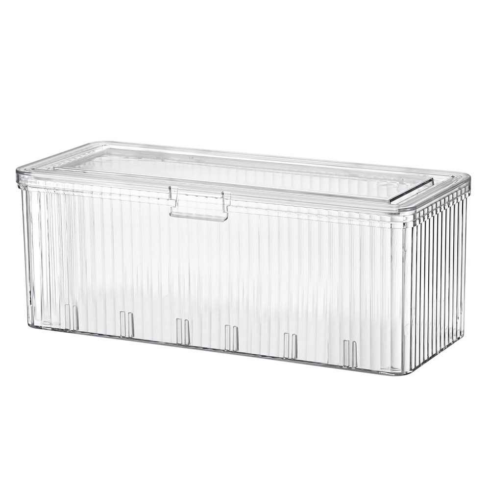 Plastic Clean Pads Holder Rectangular Pad Dispenser for Makeup Desktop Organi...