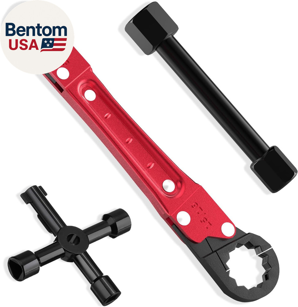 Plumbing Tools Angle Stop Wrench Kit - 3-Piece Plumber Tool Set with Compression