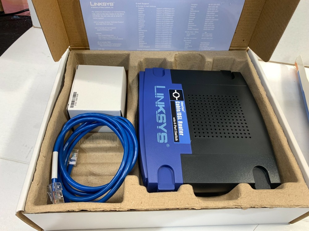 Linksys Etherfast Cable DSL router switch 4 ports BEFSR41 NEW