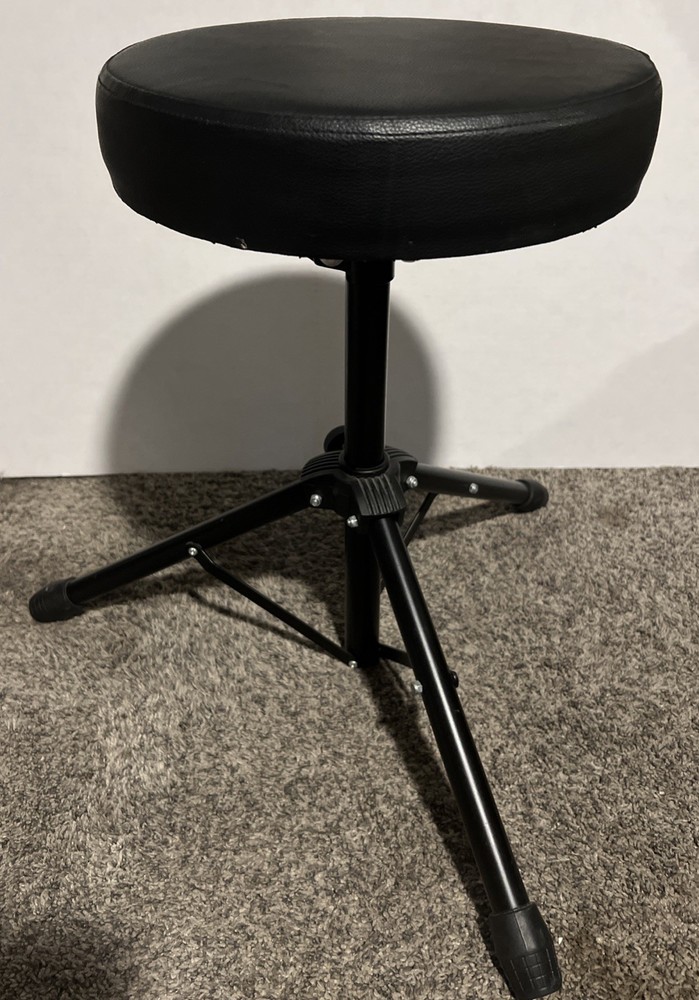 Black Short Portable Padded Drumming Stool Seat