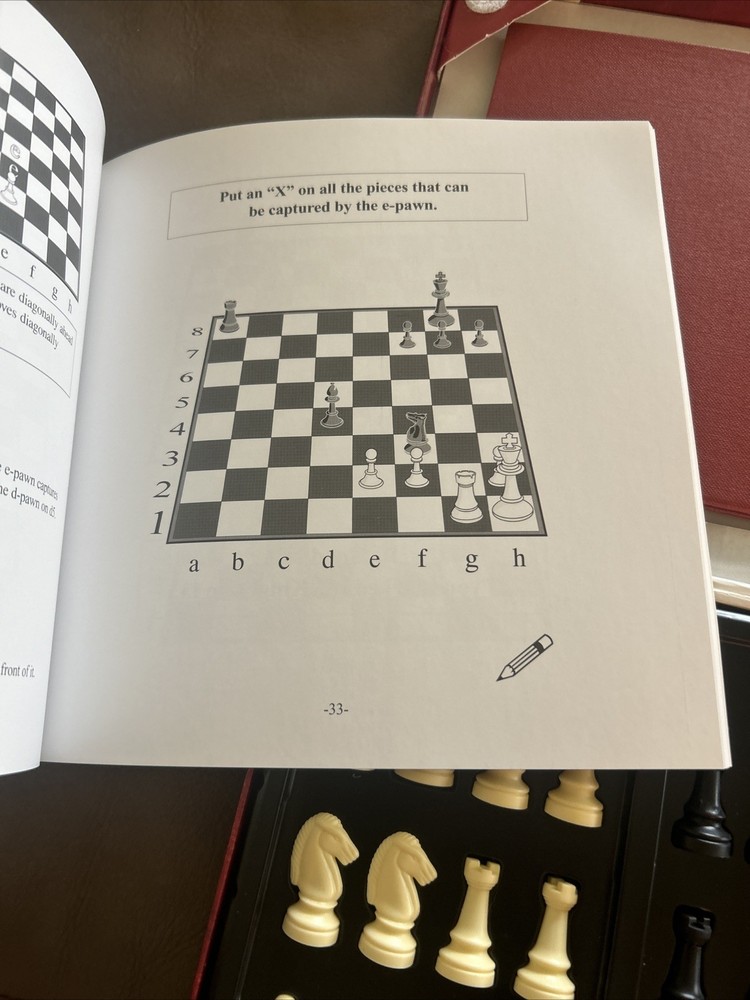 Checkmate! Introduction to CHESS Boardgame Beginner's Book & Chessboard
