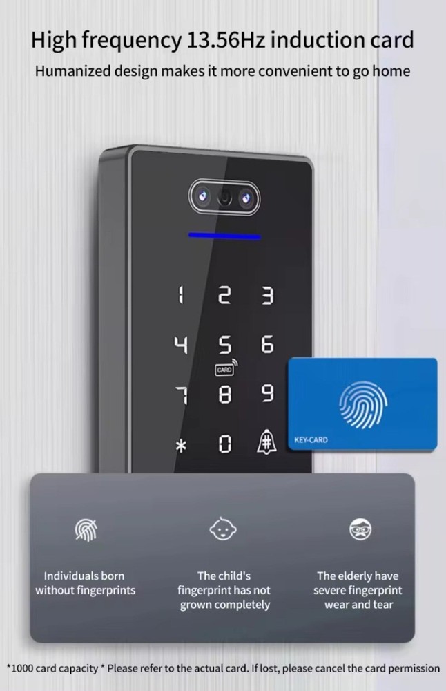 Face Recognition Biometric Door Lock Smart Waterproof Access Control System