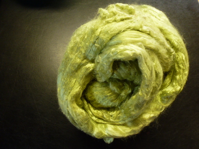 Mulberry Silk Hand Dyed 4 Ounces  Moss