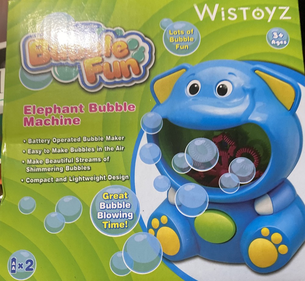 WisToyz Bubble Fun. Hippo Elephant Machine 2 AA Batteries required.