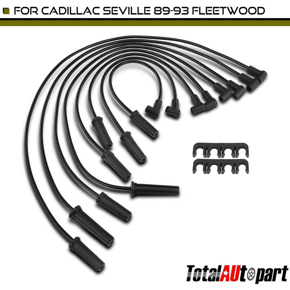 8pcs Spark Plug Wire Set for Cadillac 60 Special 1993 Allante DeVille Eldorado