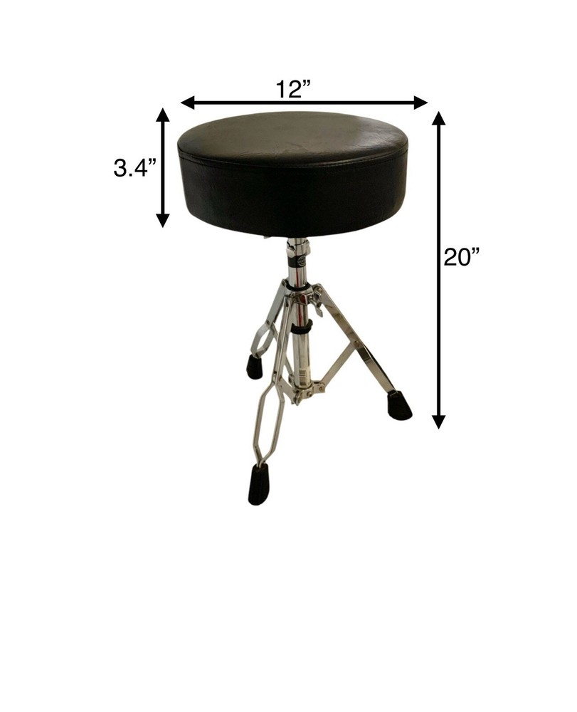 Dixon Stool Drum Padded Throne Seat with Tripod Base
