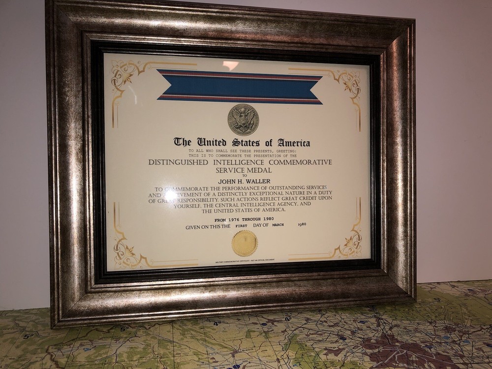 CIA - DISTINGUISHED INTELLIGENCE COMMEMORATIVE SERVICE MEDAL CERTIFICATE Type-1