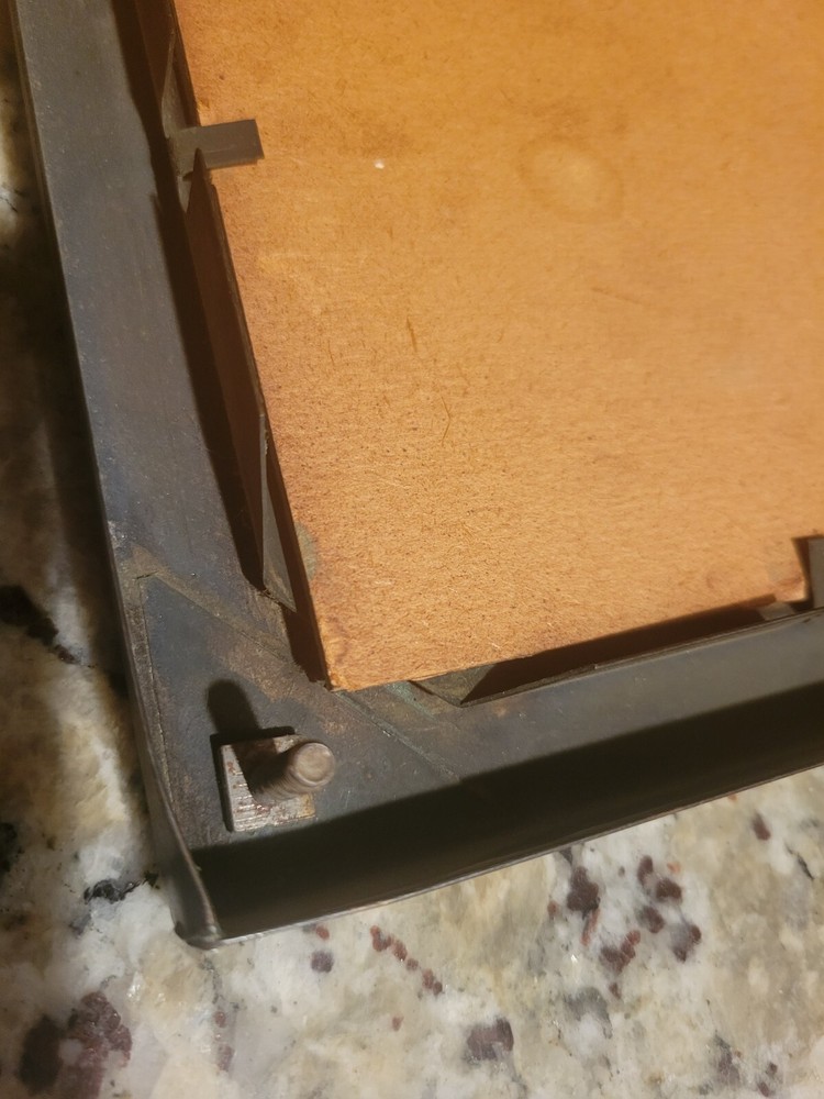 Copper Mirror Fleur-de-lis Early 1900s Square