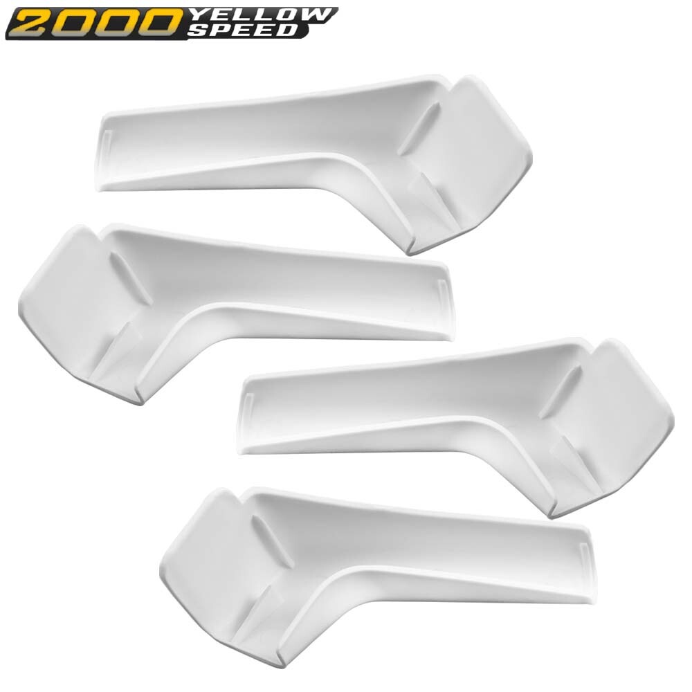 RV Camper Rain Gutter Spout Extensions Long Version Left and Right White 4pcs