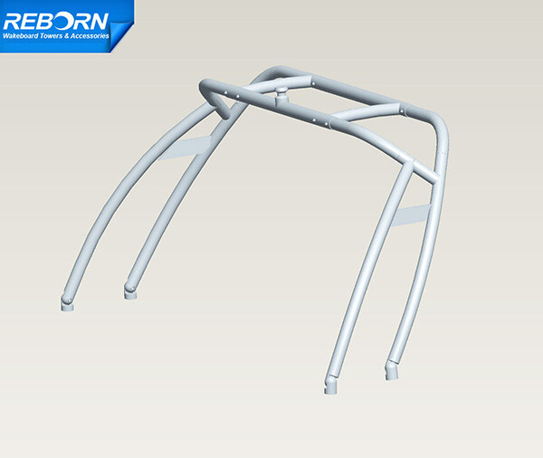 Reborn Launch Forward-facing Wakeboard Tower Polished W/ Pro3 Tower Bimini PKG