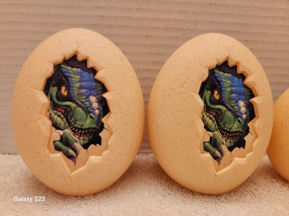 3 NERF Plastic Dinosaur Egg Targets