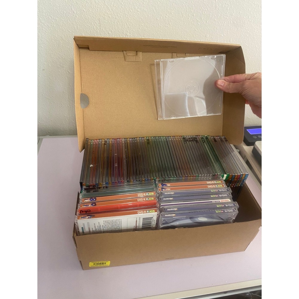 Lot Empty CD Jewel Cases Clear Plastic Storage Bulk Mixed Brands