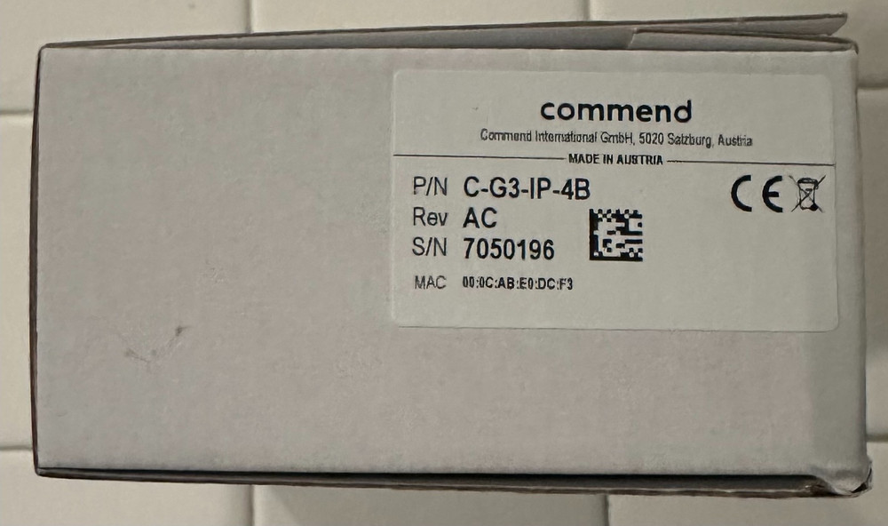 Commend G3-IP-4B brand new