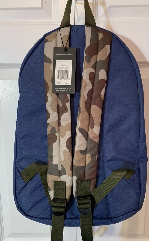 NEW JDB JADYN CAMO Blue BACKPACK BAG NWT