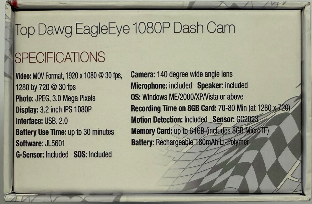 Top Dawg EagleEye 1080P Dash Camera