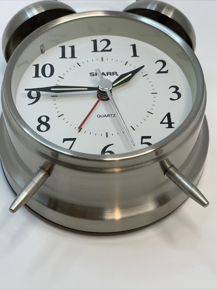 Sharp SPC800 Metal Alarm Bell Battery Operated Clock