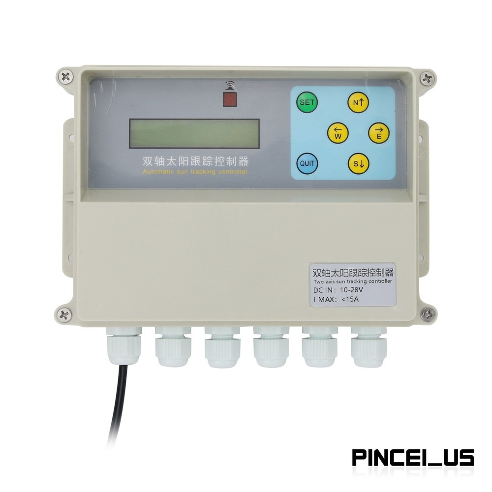 Dual Axis Solar Tracker Controller + Wind Speed Sensor + DC Dual Axis Gimbal