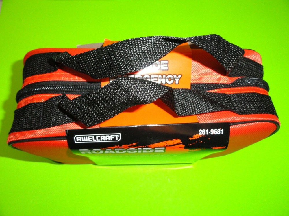 36 PC Auto Emergency Roadside Safety Kit Booster Cables Flashlight Multi-Tool +