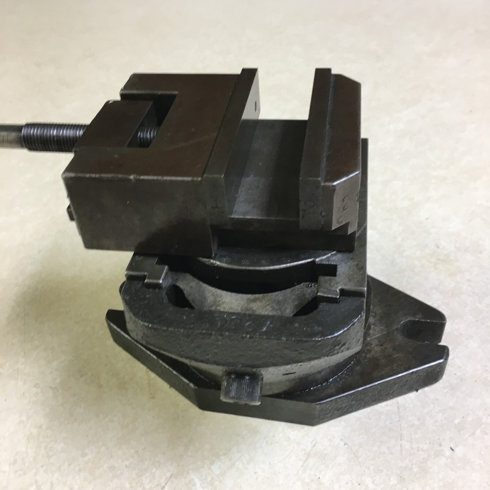 Wesson No. 2 Compound Movement Universal Milling Grinding Angle Vise w/ 3" Jaws