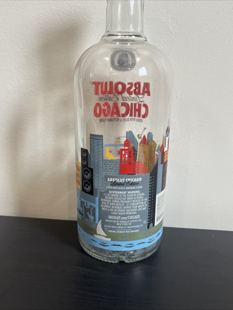 Absolut Vodka Chicago Limited Edition Bottle (EMPTY)