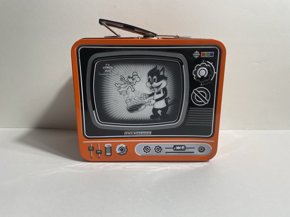 Retro lenticular Screen TV Kitchen Capers Lunch Box Novelty Tin