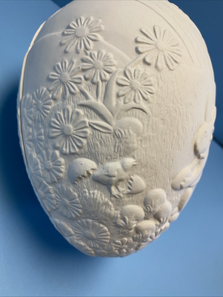 Ceramic Bisque 7” Easter Egg Box With Beautiful Detail Ready To Paint For Easter