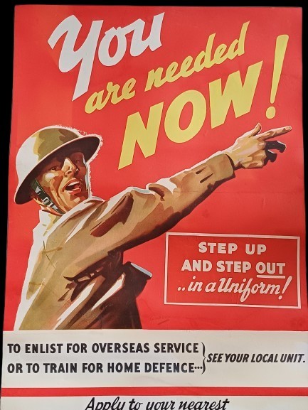 Original WWll Propaganda Poster " You Are Needed Now"