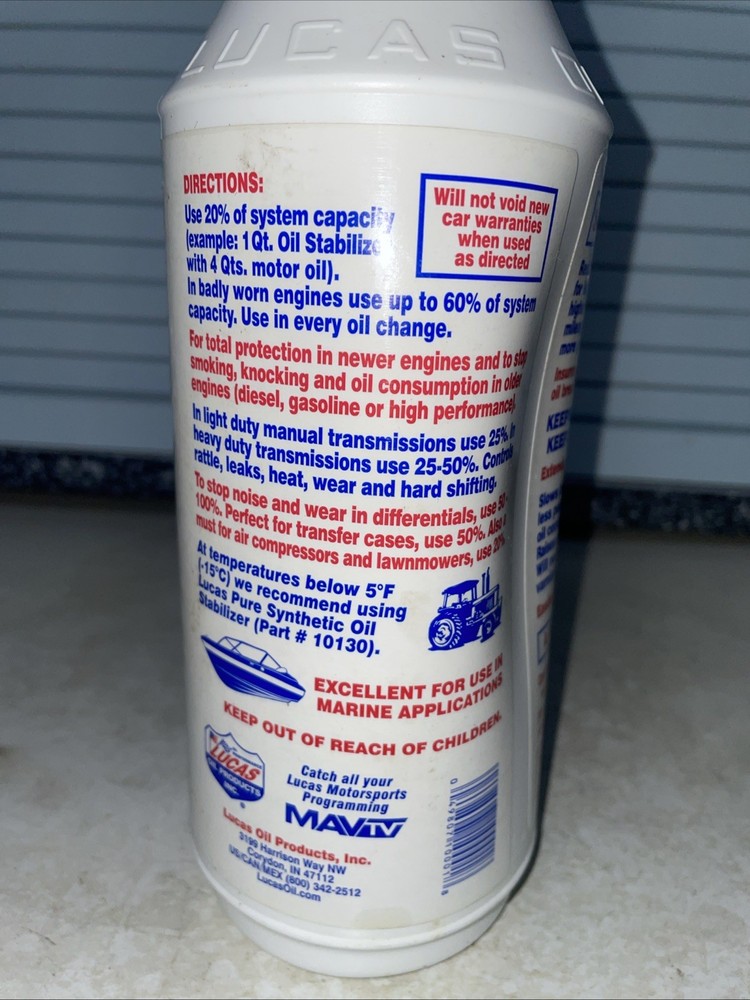 *Lucas Heavy Duty Oil Stabilizer