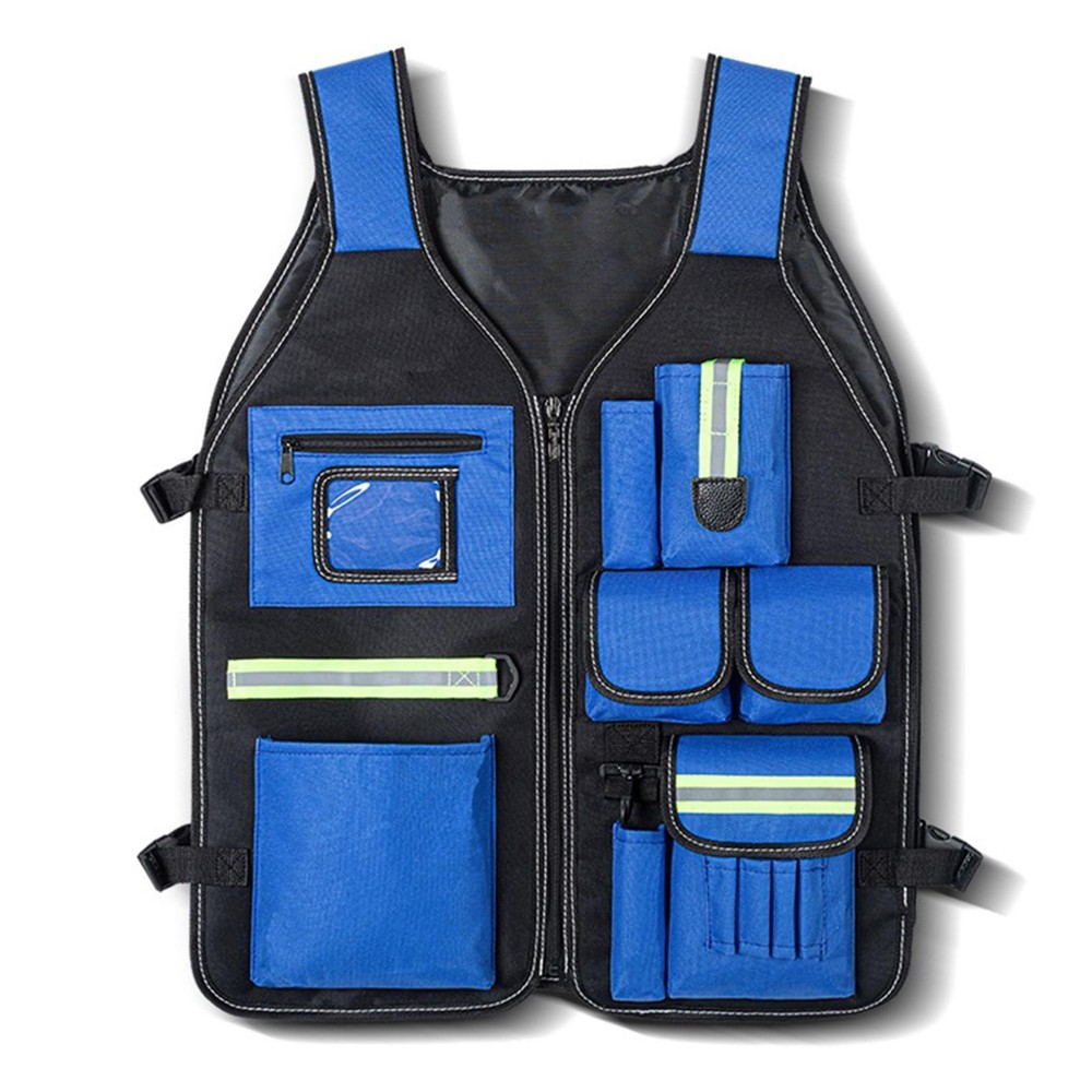 Tool Vest Tool Pouch Practical Premium Comfortable Reflective with Multi Pockets