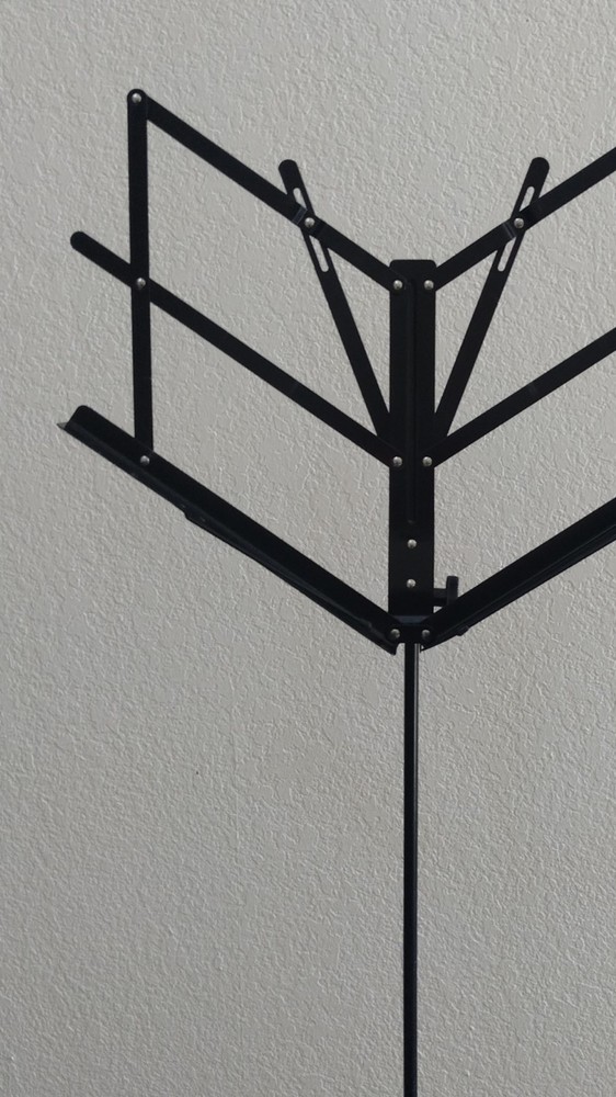 Music Stand Foldable With Carrying Bag Black