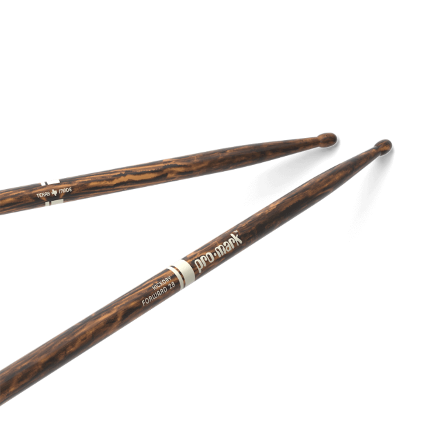 Promark TX2BW-FG FireGrain Classic Forward 2B Drumsticks, Oval Tip