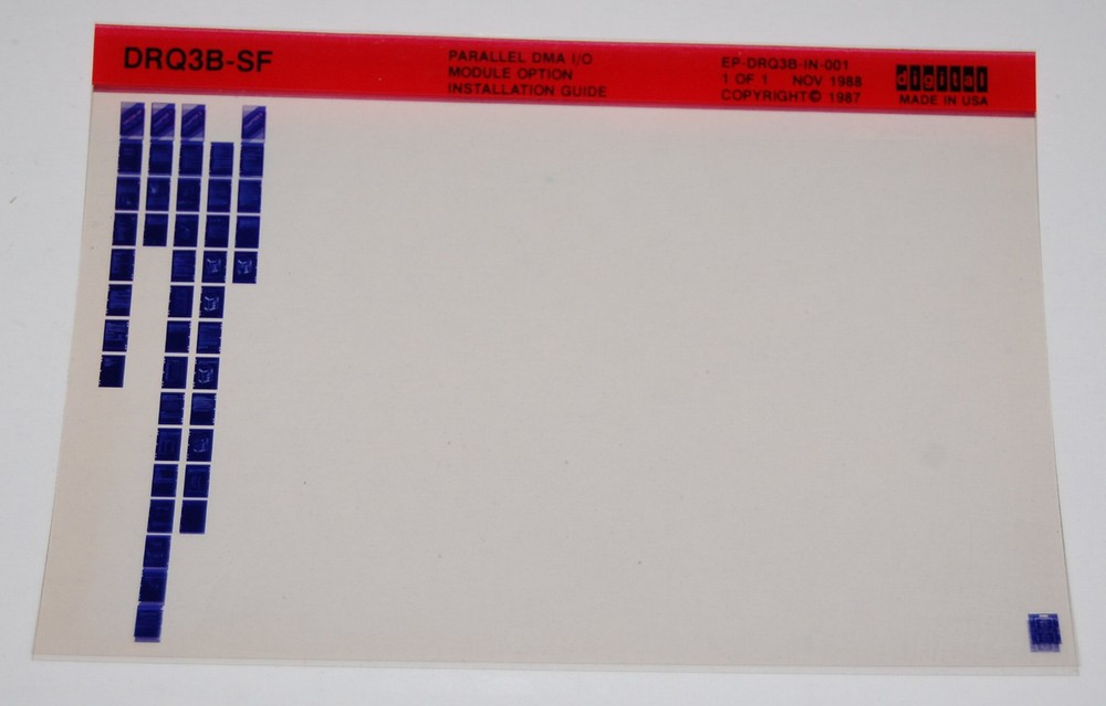 DEC DRQ3B-SF Parallel DMA I/O Module Option Installation Guide, Microfiche