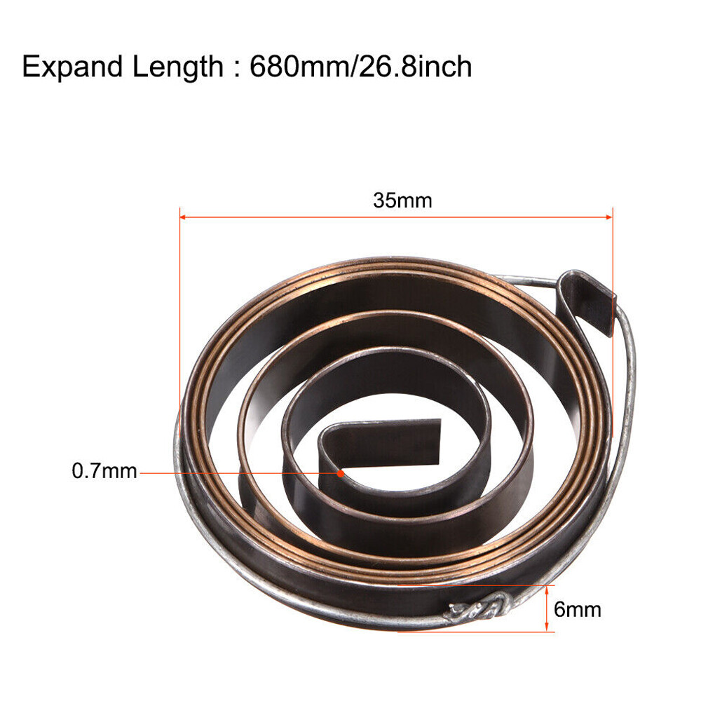4x Drill Press Spring Quill Feed Return Coil Spring Assembly 680mm 35x6x0.7mm