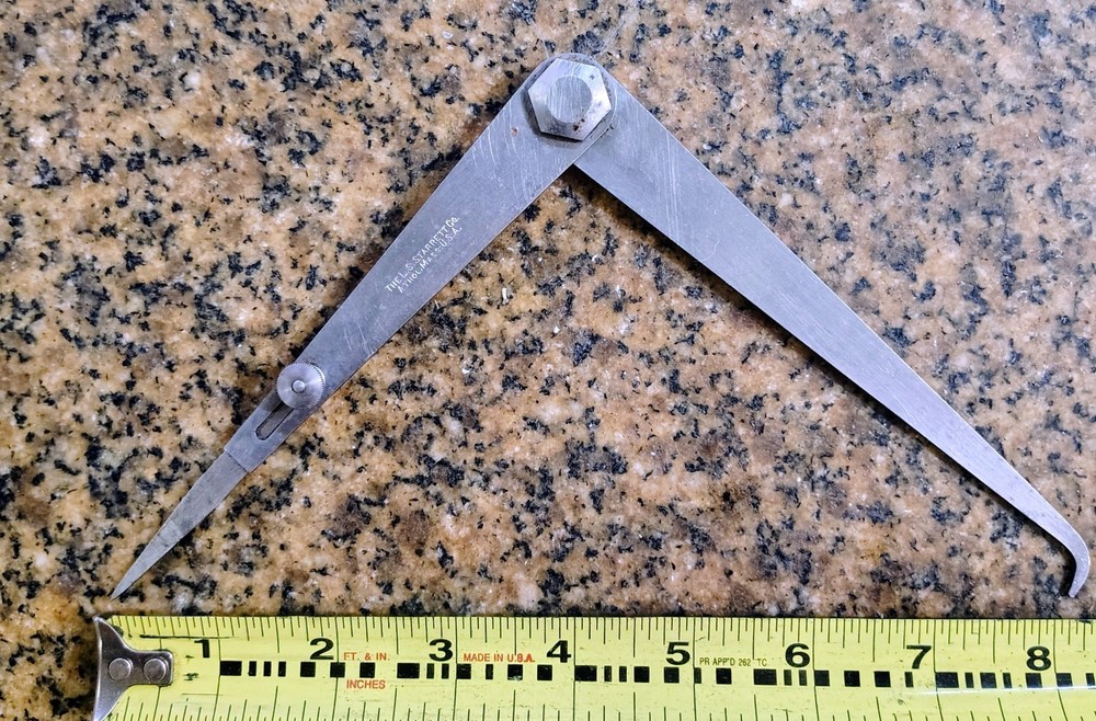 🗽 VINTAGE STARRETT HERMAPHRODITE 6" DIVIDER CALIPER
