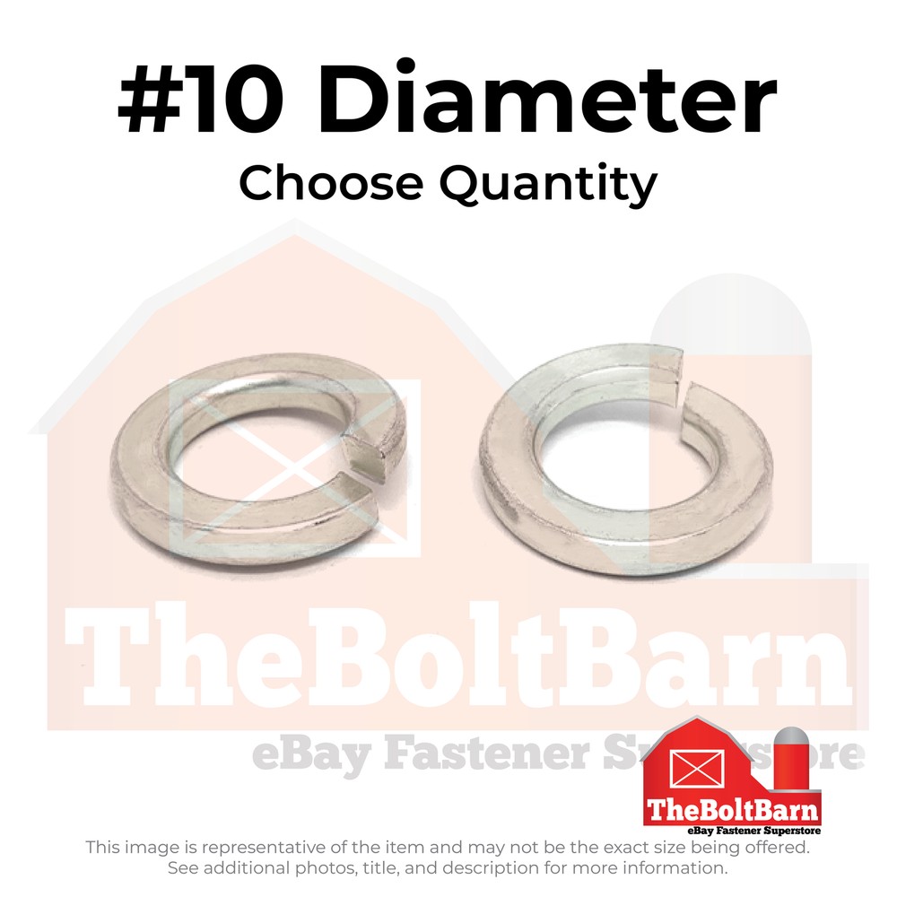 #10 316 Stainless Steel Split Lock Washers (Pick Quantity)