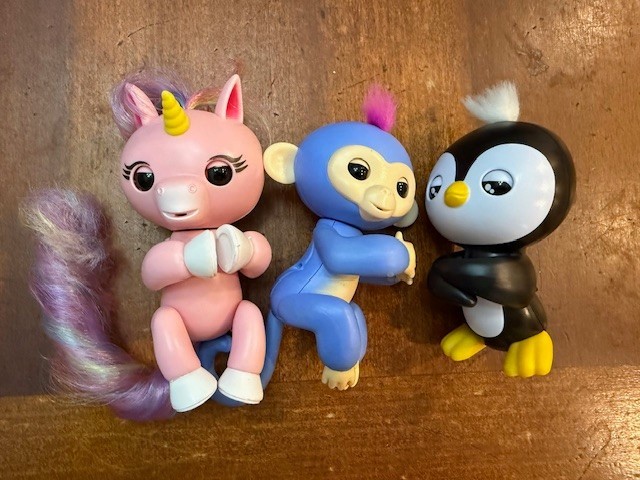 3 Lot WowWee Fingerlings Interactive Pets Unicorn Penguin & Monkey - All Working