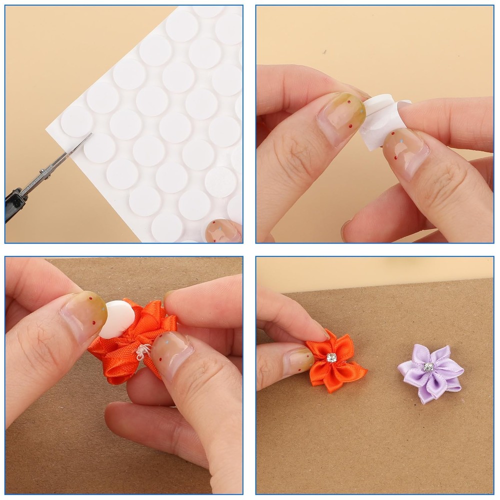 Hariendny 672 Pcs Double Sided Foam Dots Scrapbooking Adhesive White