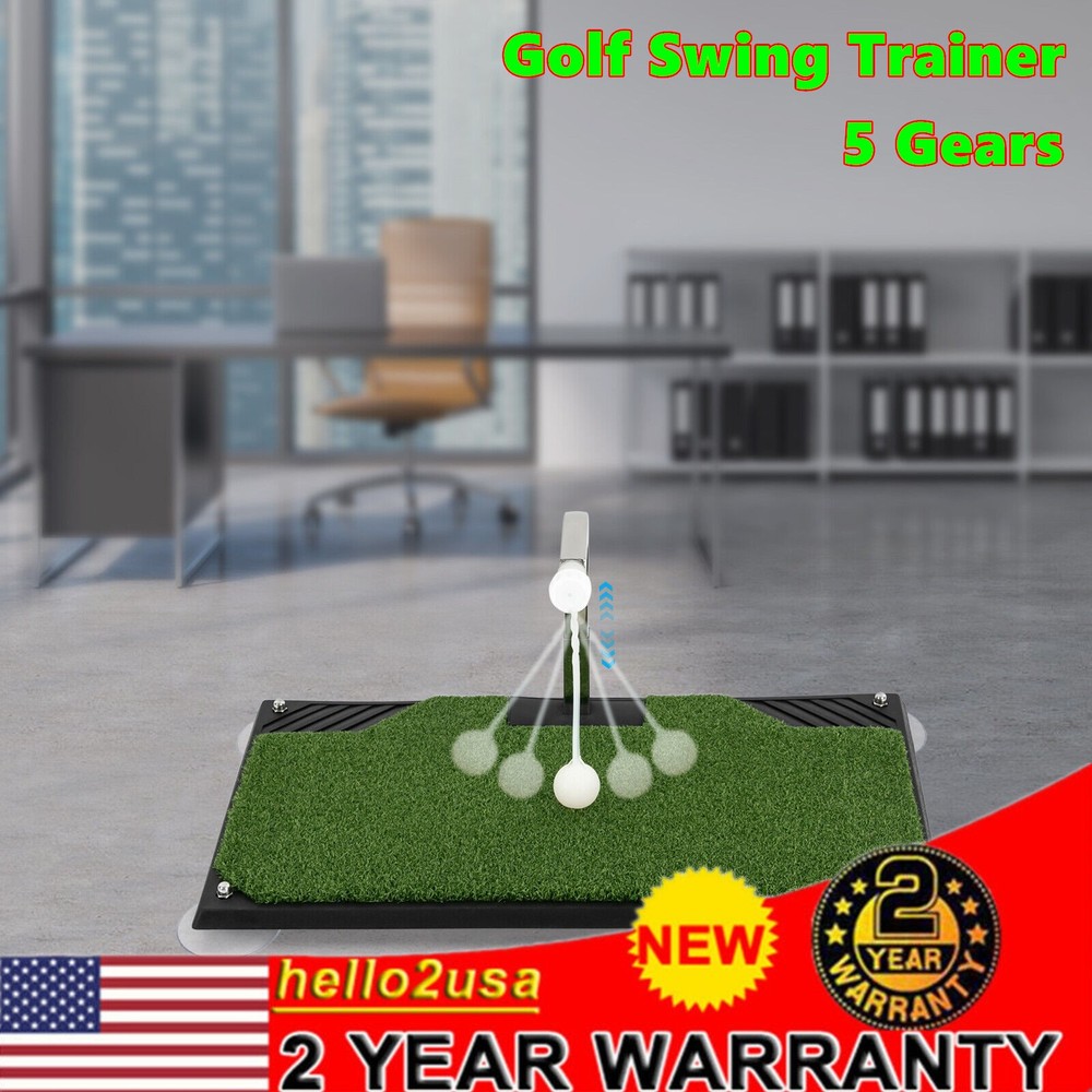 Indoor Golf Swing Trainer Training Practice Simulator Equipment Home 5 Gears