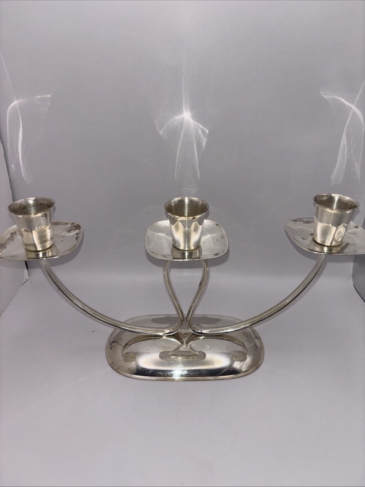 Silverplate Candleholder Suitable for 3 Candles