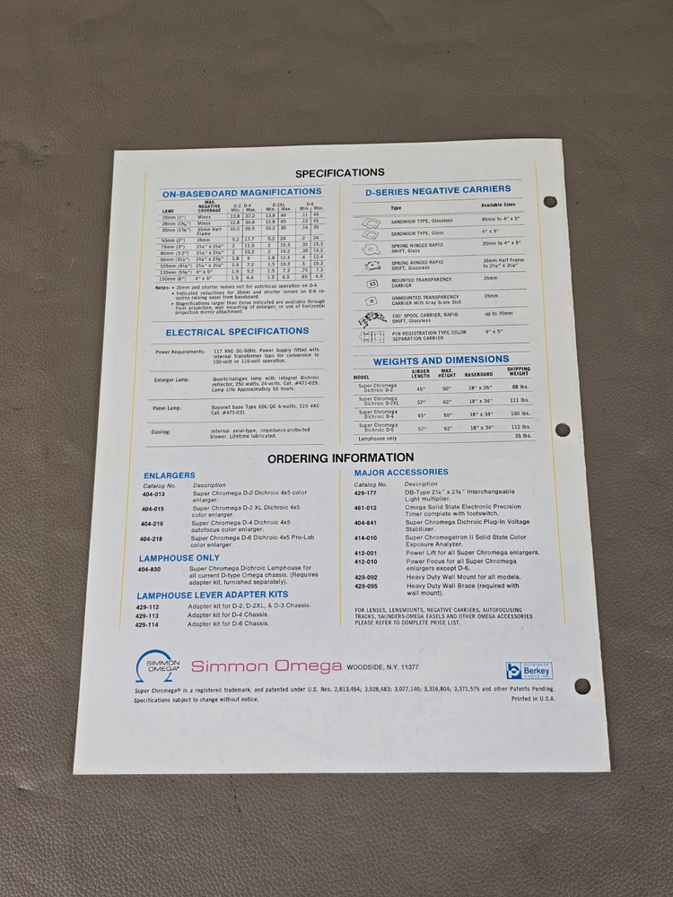 Super Chromega-d Brochure P-486