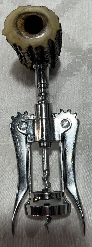 Vintage Corkscrew Stag Antler Handle