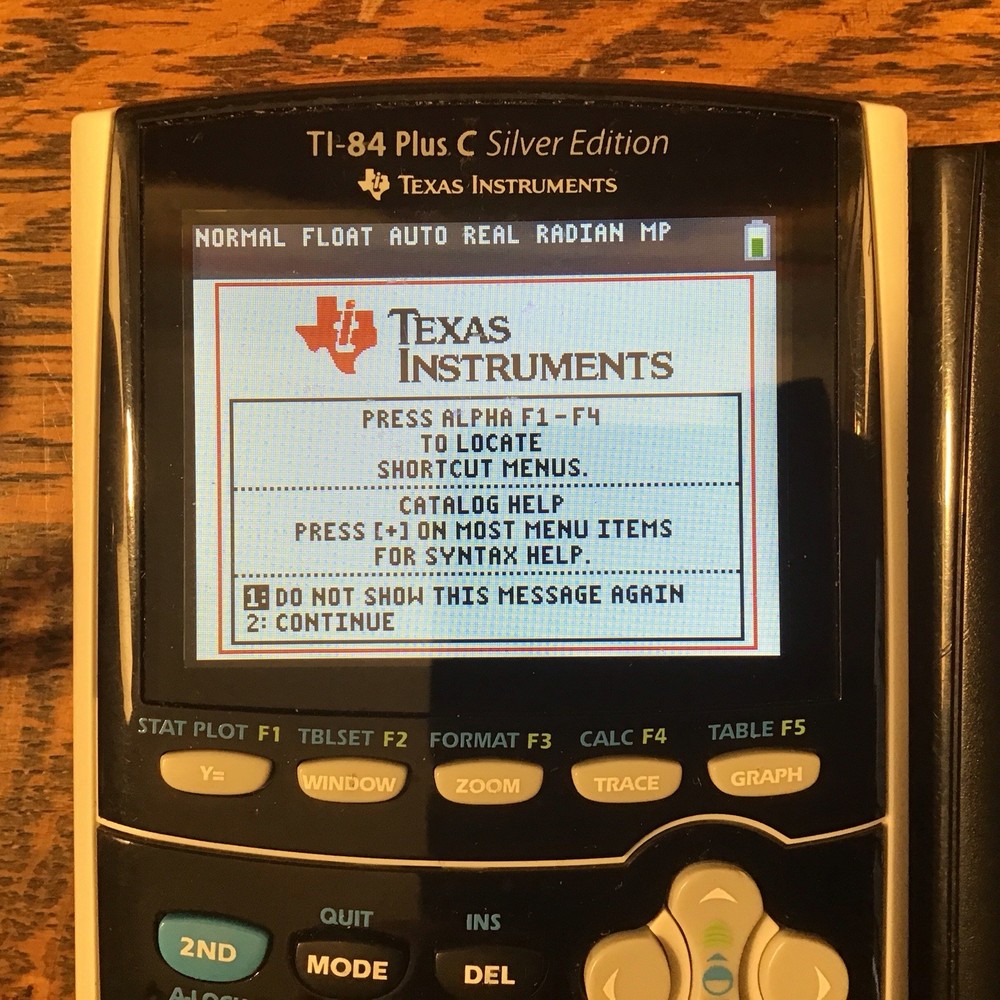 Texas Instruments TI-84 Plus C Silver Edition Calculator W/ Cable Tested
