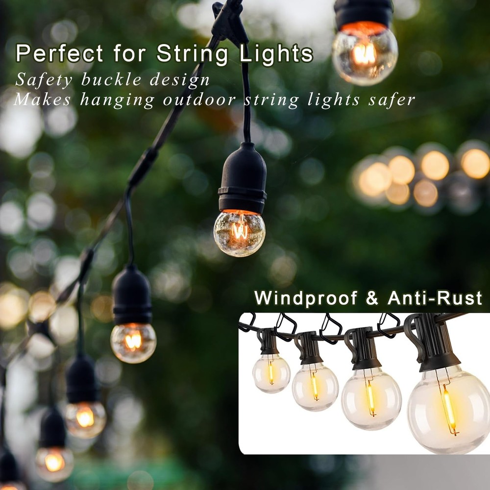 20 PCS Q-Hanger Hooks for String Lights, Ceiling Hooks for Hanging Plants, Wi...